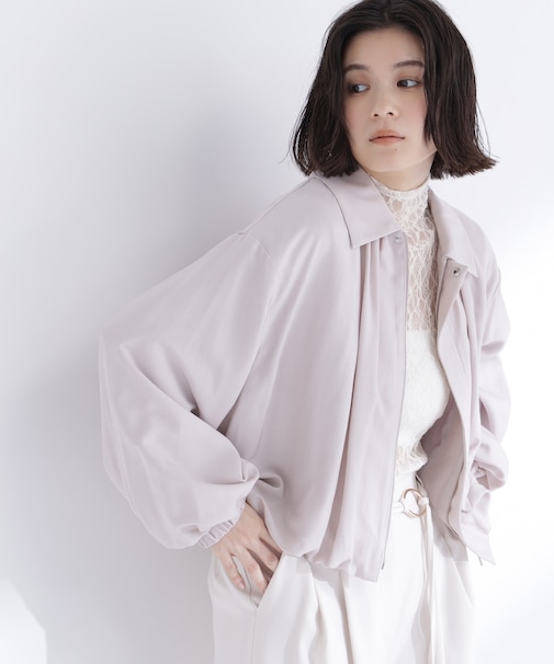 ステンカラーバルーンブルゾン