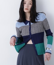 〈N.〉マルチカラーニットカーディガン