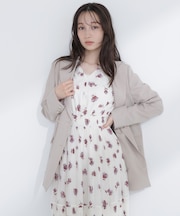 ぼかしフラワープリントワンピース