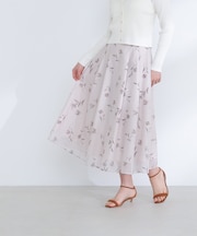 フラワープリントフレアスカート