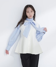 ペプラムニットジレ