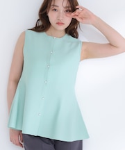 ペプラムニットジレ