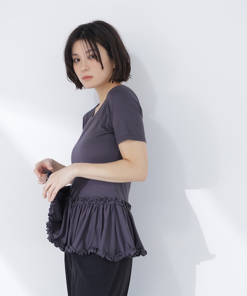 ヘムフリルカットソー｜ナチュラルビューティーベーシックの通販