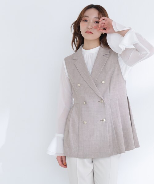 美人百花 2月号掲載｜[洗える]ステファニーセットアップ ジャケット(丈