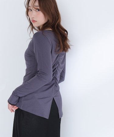 バイカラーバックシャンカットソー