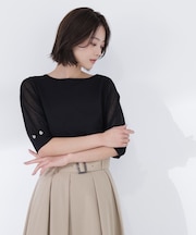 シアースリーブハトメカフスニット