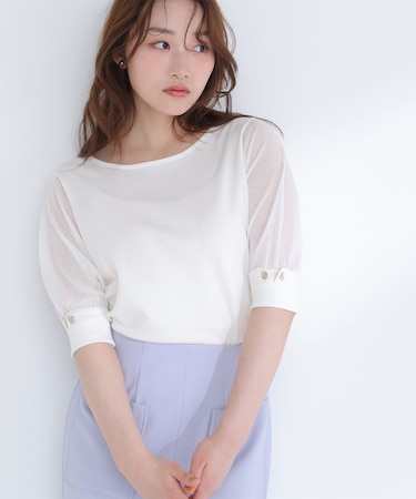 シアースリーブハトメカフスニット