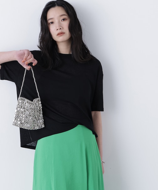 〈N.〉スラブ天竺カットソー半袖