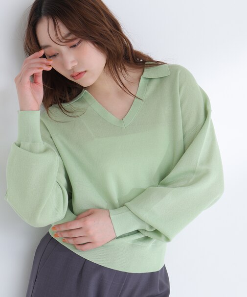 スキッパーフォルムニット