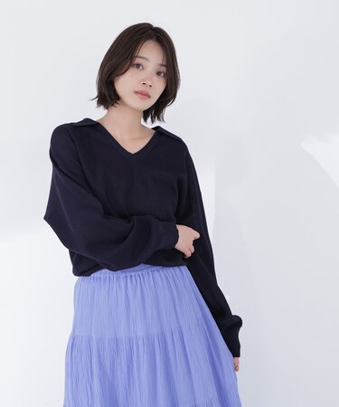 スキッパーフォルムニット