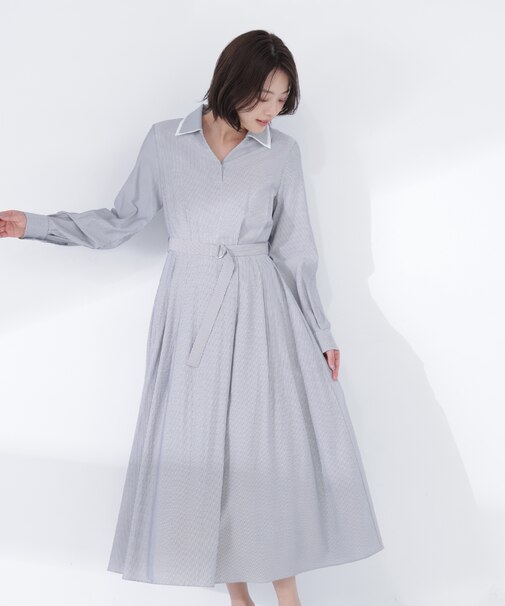 ダブルカラーシャツワンピース