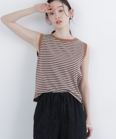 〈N.〉ボーダーカットソー