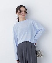 〈N.〉スラブ天竺カットソー長袖