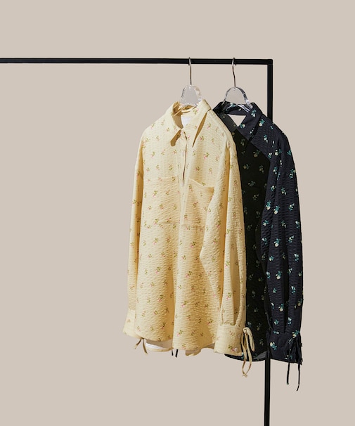 〈N.〉フラワープリント SETUP シャツ