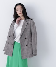 〈N.〉からみ織りダブルジャケット
