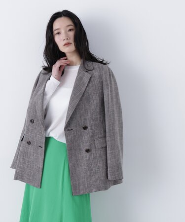 〈N.〉からみ織りダブルジャケット