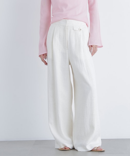 〈N.〉シンチバックワイドパンツ