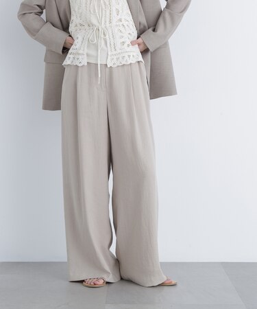 〈N.〉シンチバックワイドパンツ