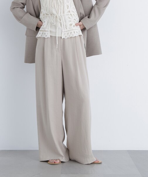 〈N.〉シンチバックワイドパンツ