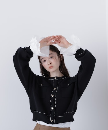 〈N.〉ステッチニットジャケット