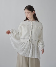 〈N.〉ステッチニットジャケット