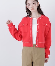 〈N.〉ステッチニットジャケット