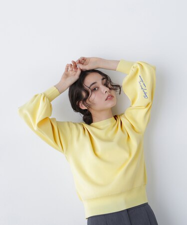 〈N.〉ロゴ刺繍スウェットライクニット