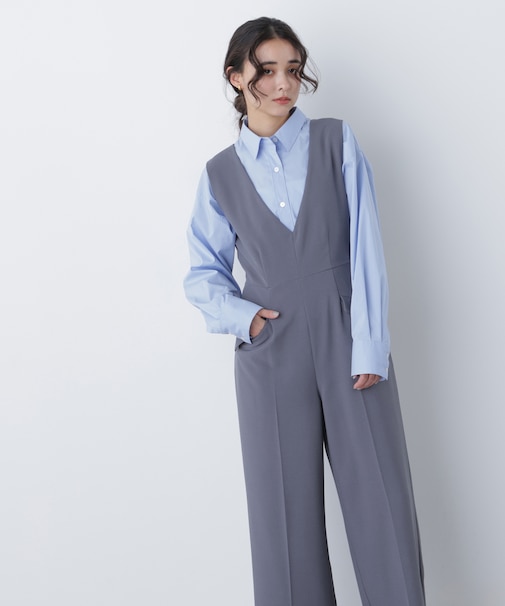 〈N.〉Ｖネックオールインワン