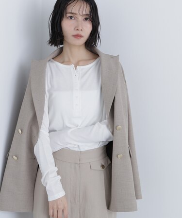 〈N.〉ヘンリーネックカットソー