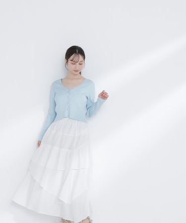 アシンメトリーティアードスカート