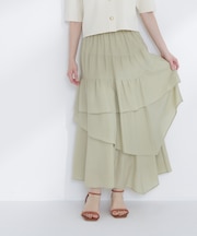 アシンメトリーティアードスカート