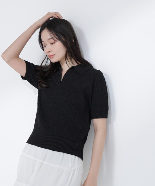 スキッパーポロニット