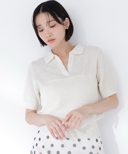 スキッパーポロニット