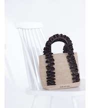 PPフリルハンドルトートバッグ