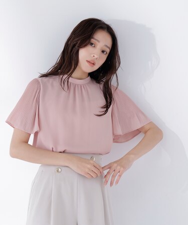 楊柳フレアスリーブブラウス