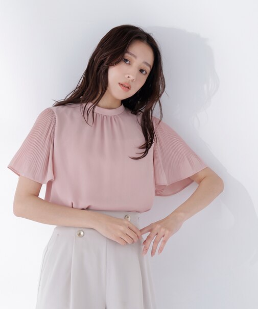 楊柳フレアスリーブブラウス