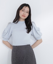 シアーツイストスリーブニット