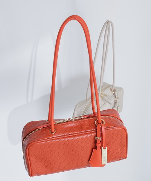 メッシュエンボスワイドボストンバッグ