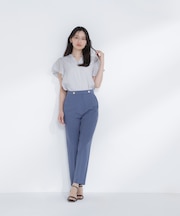 ＜骨格ストレート＞メタルポイントアンクルパンツ