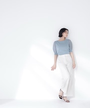 ＜骨格ナチュラル＞リネンブレンドパンツ