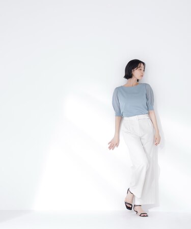 ＜骨格ナチュラル＞リネンブレンドパンツ