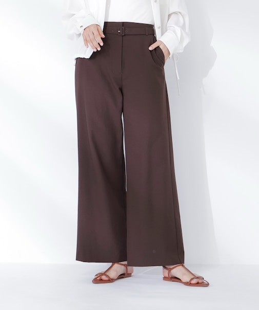 ＜骨格ナチュラル＞リネンブレンドパンツ