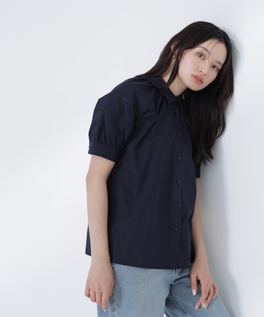 パフスリーブレースブラウス