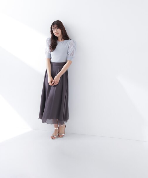 楊柳シアーフレアスカート