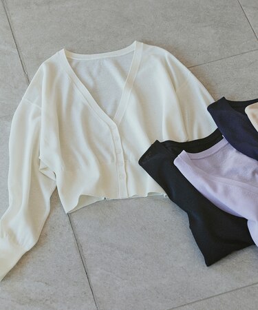 さらりと、涼しげ麻混カーディガン