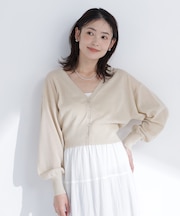 さらりと、涼しげ麻混カーディガン