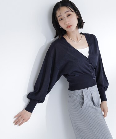 さらりと、涼しげ麻混カーディガン