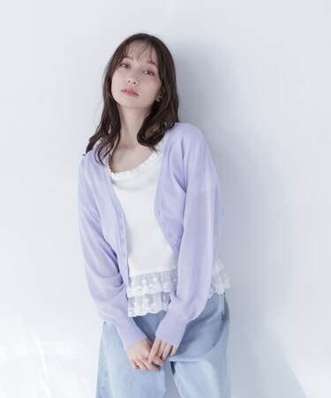 さらりと、涼しげ麻混カーディガン