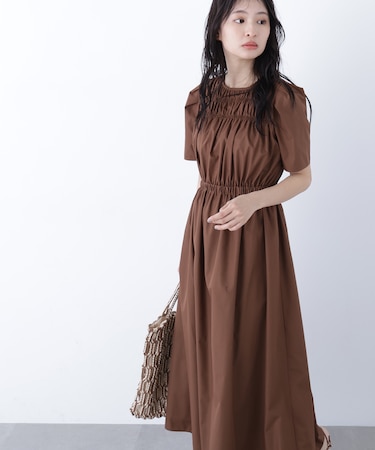 〈N.〉ローンタックショルダーワンピース