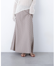 〈N.〉チェックナロースカート